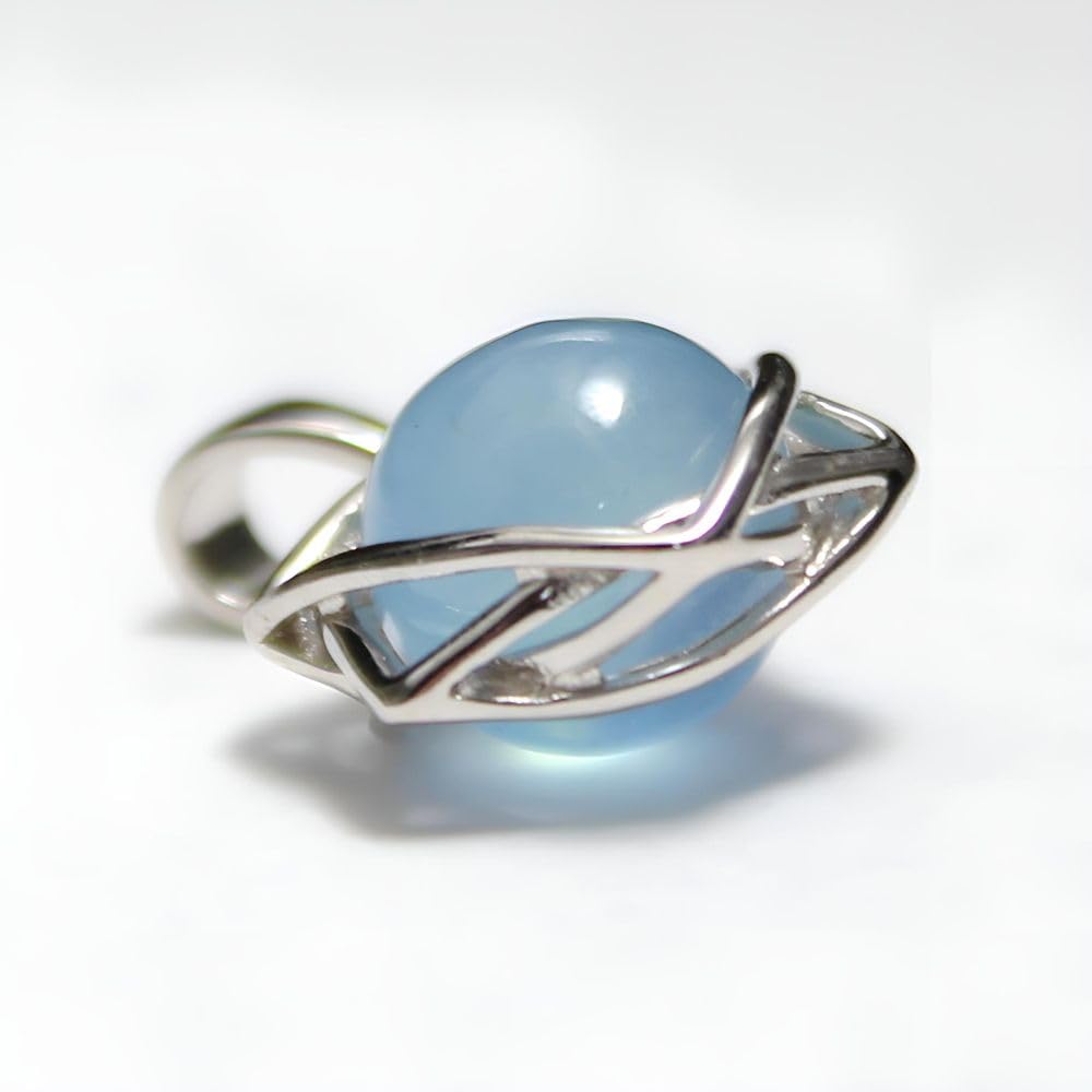 [Mizar] Aquamarine Pendant, Lucky Star, Women's & Men's, Hexagram, Sterling Silver 925
