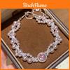 Geometrisches mehrschichtiges Perlenarmband mit Zirkonia für elegante Damen-Accessoires