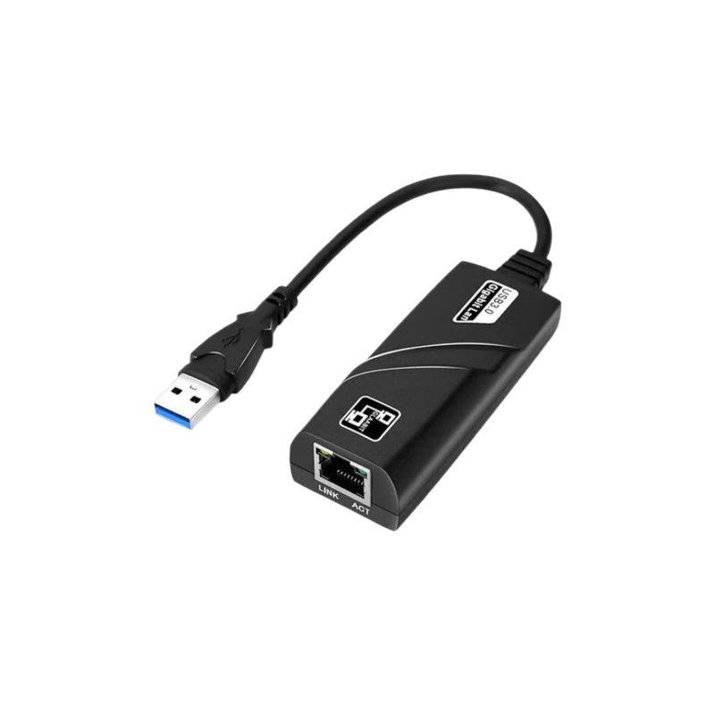 USB 3.0 Type-C to RJ45 Gigabit Ethernet Adapter with Cable & LED - Driver-Free High-Speed Network Converter
