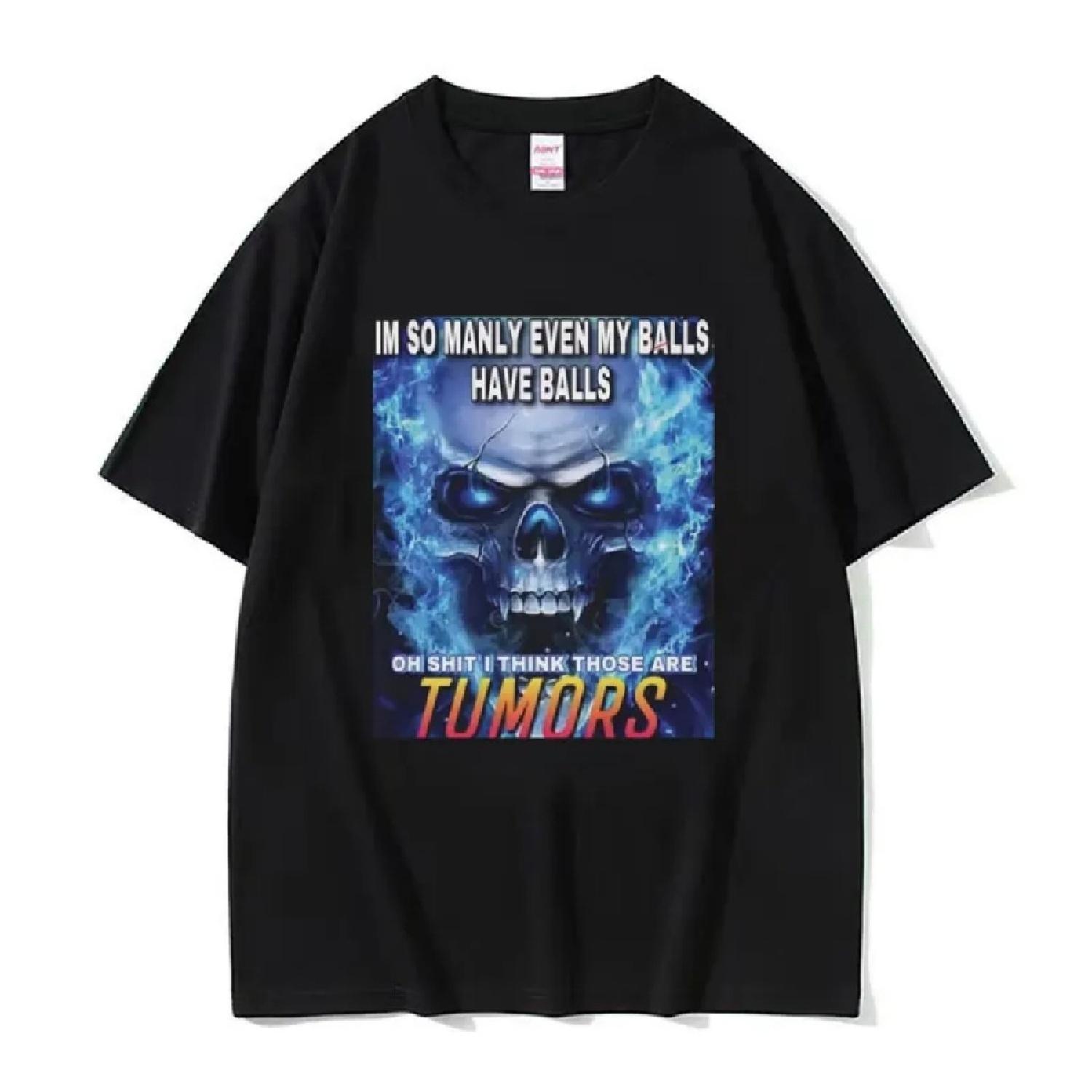 

Я настолько мужественный, что даже у моих яиц есть яйца Футболка Смешная Жесткий Скелет Мем Футболка Мужская Женская Мода Винтажная Футболка с Коротким Рукавом XXXXXL чёрный