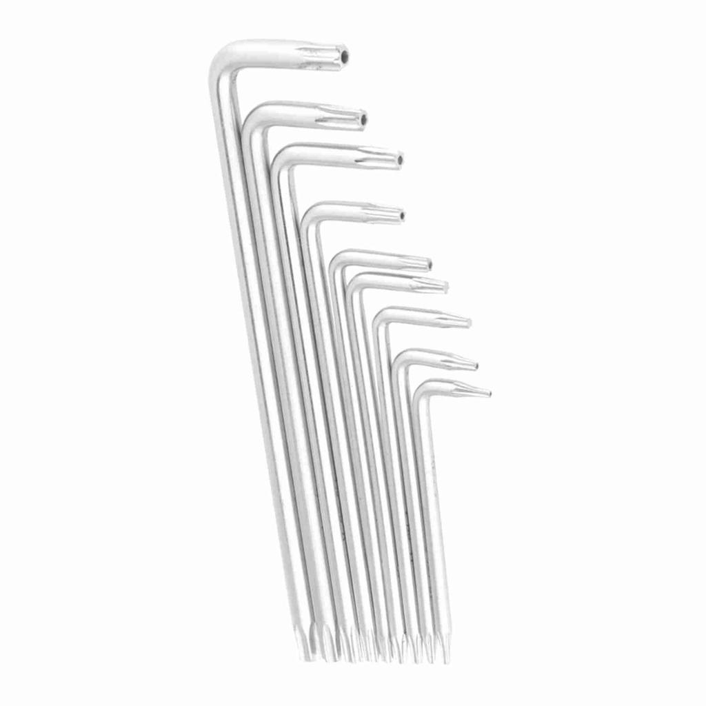 9pcs Small Security Star Hex Universal L Shape Wrench Set Hand Tools