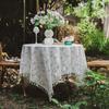 Small Fresh Tablecloth Lilac Broken Garden Cotton Linen Table Cloth