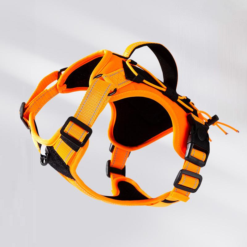 Large Dog Light Tactical Chest Back Dog Leash Chest Strap Out Explosion-proof Large Dog Vest Type Dog Walking Leash