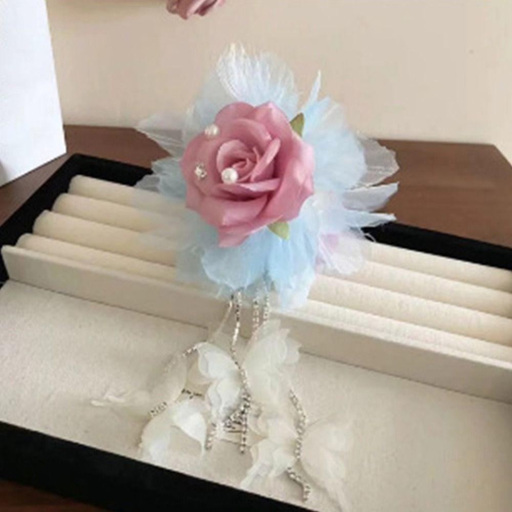 Puffy Tassel Hair Claws Feather Flower Updo Shark Clips Fashion Hair Accessories  for Women Girls