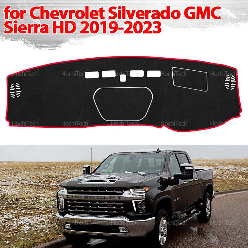 Dashboard Cover Protective Pad for Chevrolet Silverado GMC Sierra HD 1500 2500 3500 - Dash Board Sunshade Anto-UV Carpet