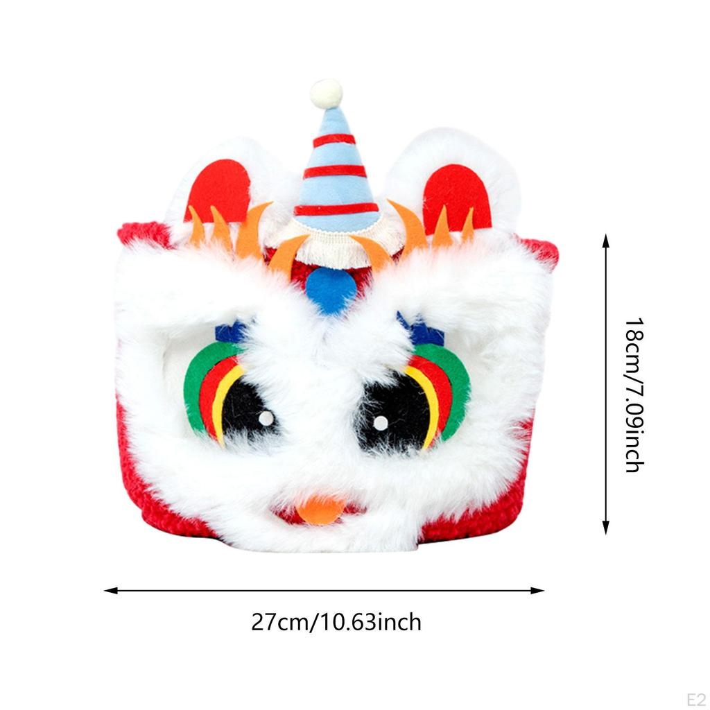 Chinese Lion Storage Basket Desktop Cute, Cosmetic Organizer, Sundries for