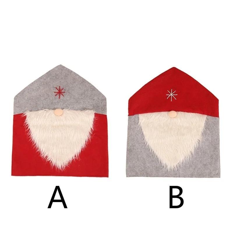 Christmas Chair Covers Santa Claus Red Hat for Xmas Party Dinner Decor Home Kitchen Decoration Ornaments Supplies