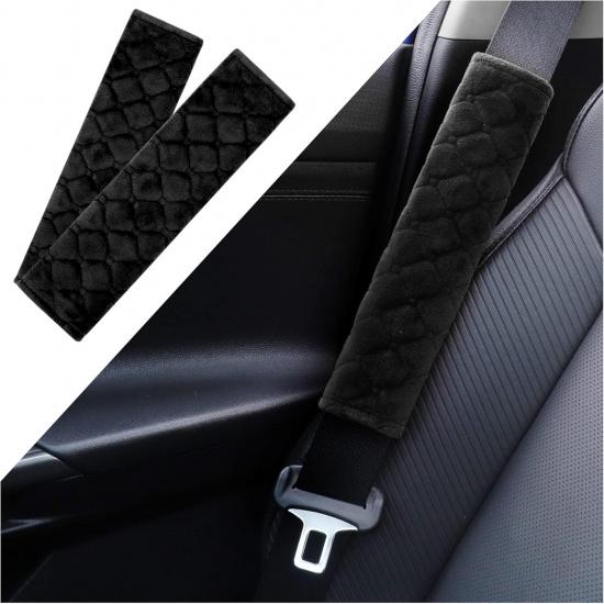 Turcee 2 PCS Auto Seatbelt Covers Soft Seat Belt Cushion,Anti-Friction for a Comfortable Driving,Car Accessories for Men/Women/Kid,Fit with All Cars