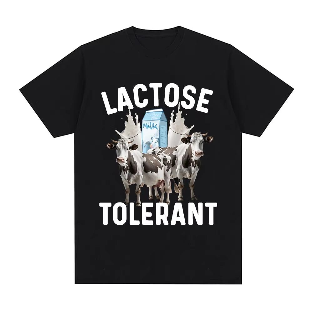 Summer Hot Sale Lactose Tolerant Unisex Unisex Graphic Print Tshirt Y2k Unisex Unisex Vintage Top Hip Hop Streetwear Oversized Tshirt