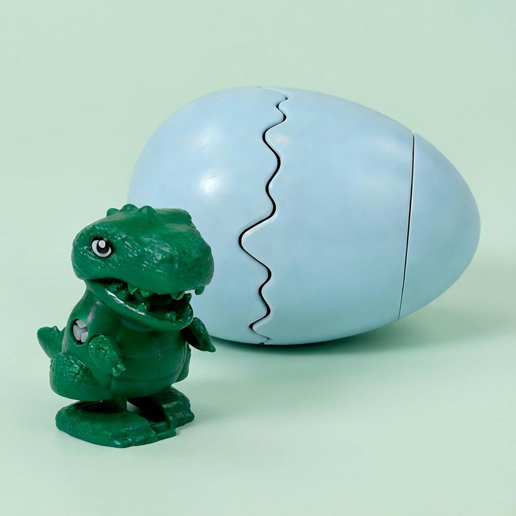 Cute Animal Bouncing Egg Wind-Up Toy, Funny Jumping Chick Dinosaur Capybara Penguin Clockwork Toy for Kids, Stress Relief
