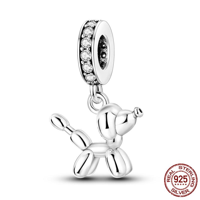 Fit Charms Fororiginal Bracelets Animal Series Flower Rabbit Holding Heart 100%Copper Jewelry Making For Women Gift