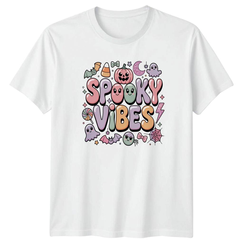 Spooky Vibes TShirt Kawaii Halloween Style Gift For Him And Her