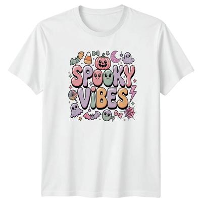 Spooky Vibes TShirt Kawaii Halloween Style Gift For Him And Her