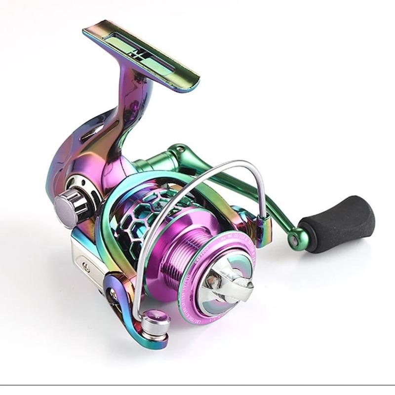 New Colored Metal Electroplated Spinning Reel Ultra-light Maximum Resistance 12 Kg Sea Fishing Spinning Reel Suitable for Seawater and Freshwater