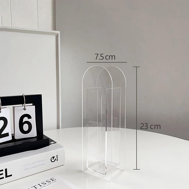 

Acrylic Transparent Box Vase Desk Decorative Ornaments Spherical Crafts Room Abstract Art Decoration Geometric Decoration прозрачный