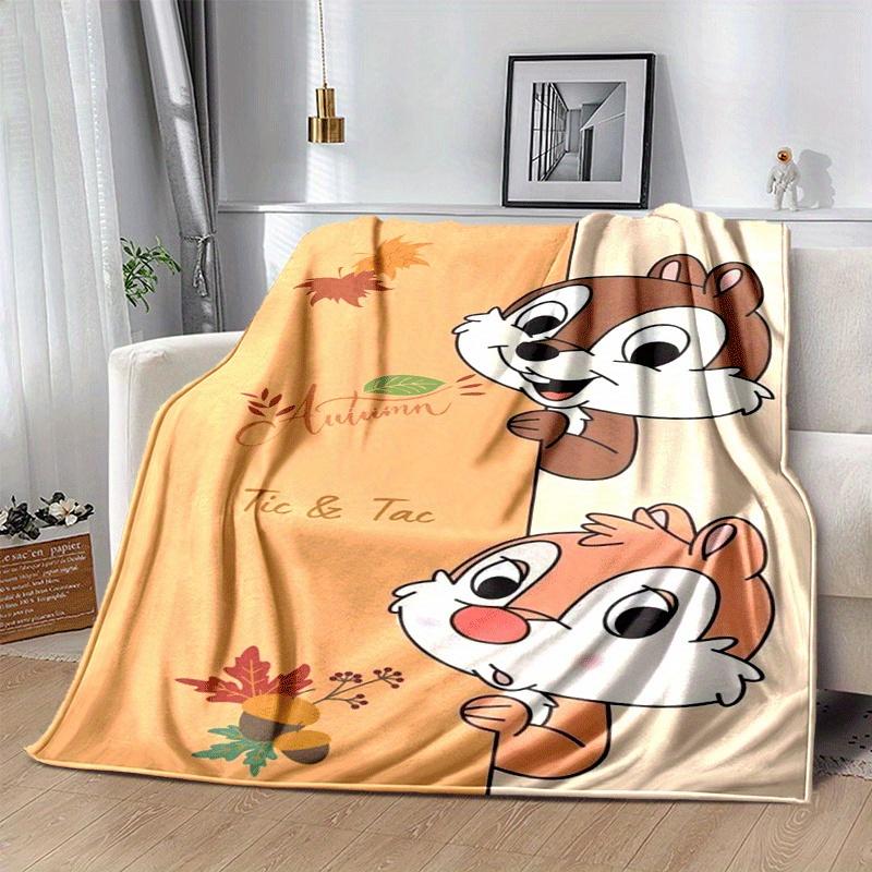 1pc Chip and Dale Printing Blanket - Soft, All-Season Throw for Living Room, Bedroom,Personalized Gift with Adorable Cartoon Design