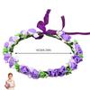 Women Garland Flower Hairband Simulated Fabric Flower and Leaf Wreath for Women Party Hairstyle Making