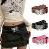 Fashion Enthusiasts PU Belt for Skirt Female Waist Belt with Butterfly Buckle