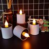 6-Pack Solar LED Candles Outdoor Waterproof Flameless Solar Tea Lights Rechargeable Candles for Party Garden Home Decor