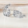 European & American Retro Geometric Hoop Earrings in Titanium Steel with 18K Texture - High-End Niche Design, Trendy Style for Women