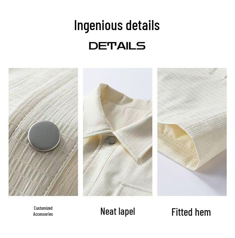 2025 Men's Versatile Casual Jacket Shirt - Trendy Lapel Workwear for Spring/Autumn