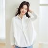 CARBAMMI Women's Elegant Loose Fit Long Sleeve Spring Blouse