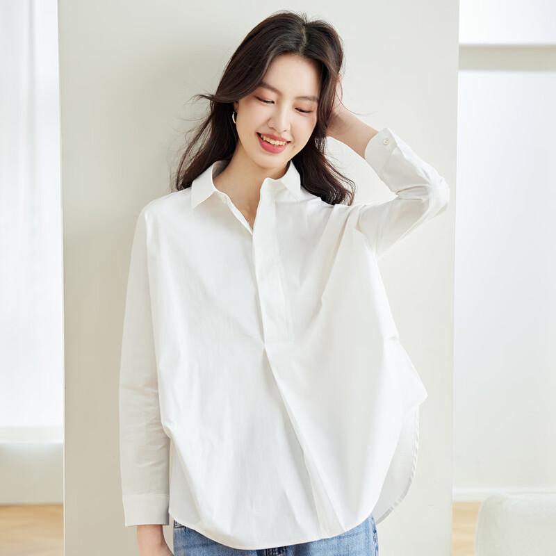 CARBAMMI Women's Elegant Loose Fit Long Sleeve Spring Blouse
