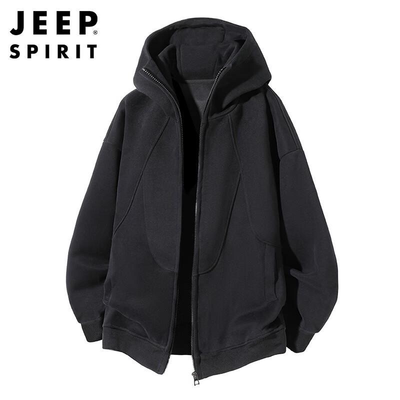 

JEEP SPIRIT Men s Hooded Cardigan Sweatshirt XL