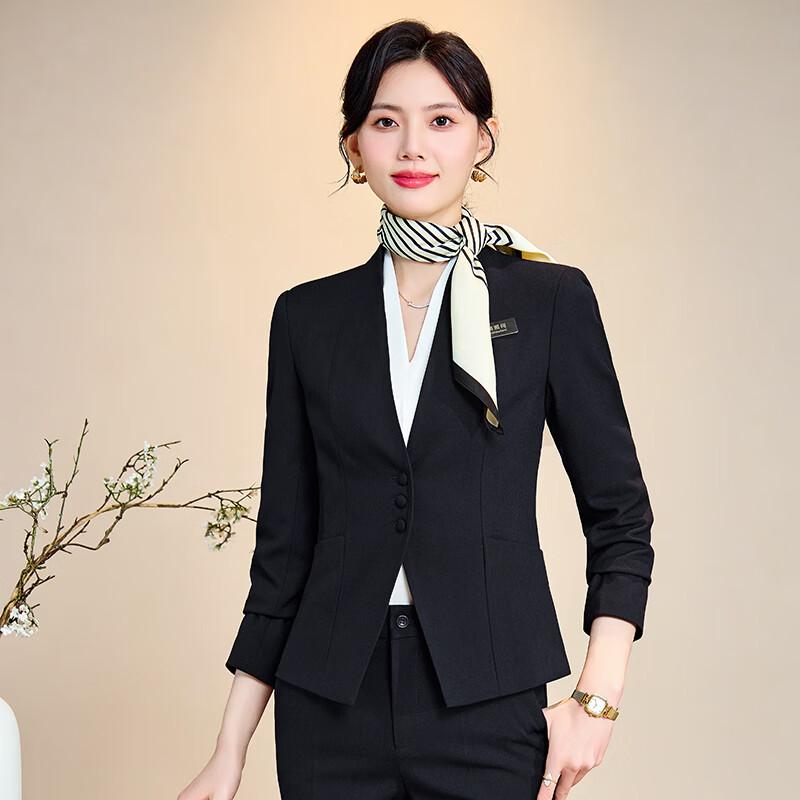Women s Elegant Chinese Style Professional Suit Set 3XL