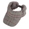 [Withmoons] Women's Winter Checkered Sun Visor with Warm Earflaps SLV1242 (Grey)