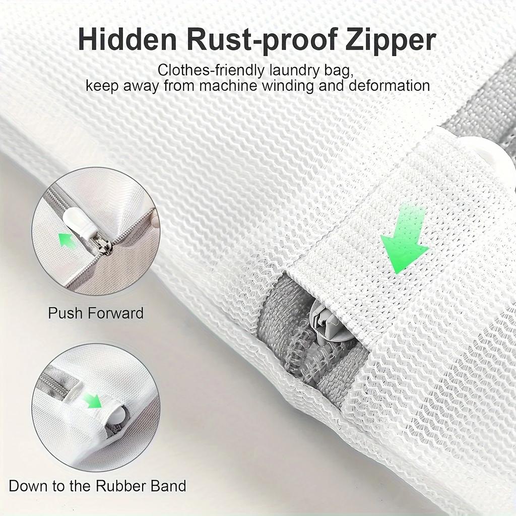 4/3 Pcs Mesh Laundry Bags Set Delicate Lingerie Wash Bags Anti-deformation Winding College Dormitory Dirty Clothes Storage Bags