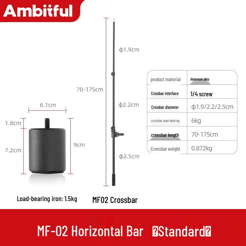 8AMBITFUL Zhijie MF02 Photography Light Stand with Crossbar & Magic Arm