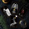 New Skull Black Tarot Deck 78 Cards Gothic Divination Oracle Dark Mystery Rider Waite Spiritual Guidance English Spanish Russian