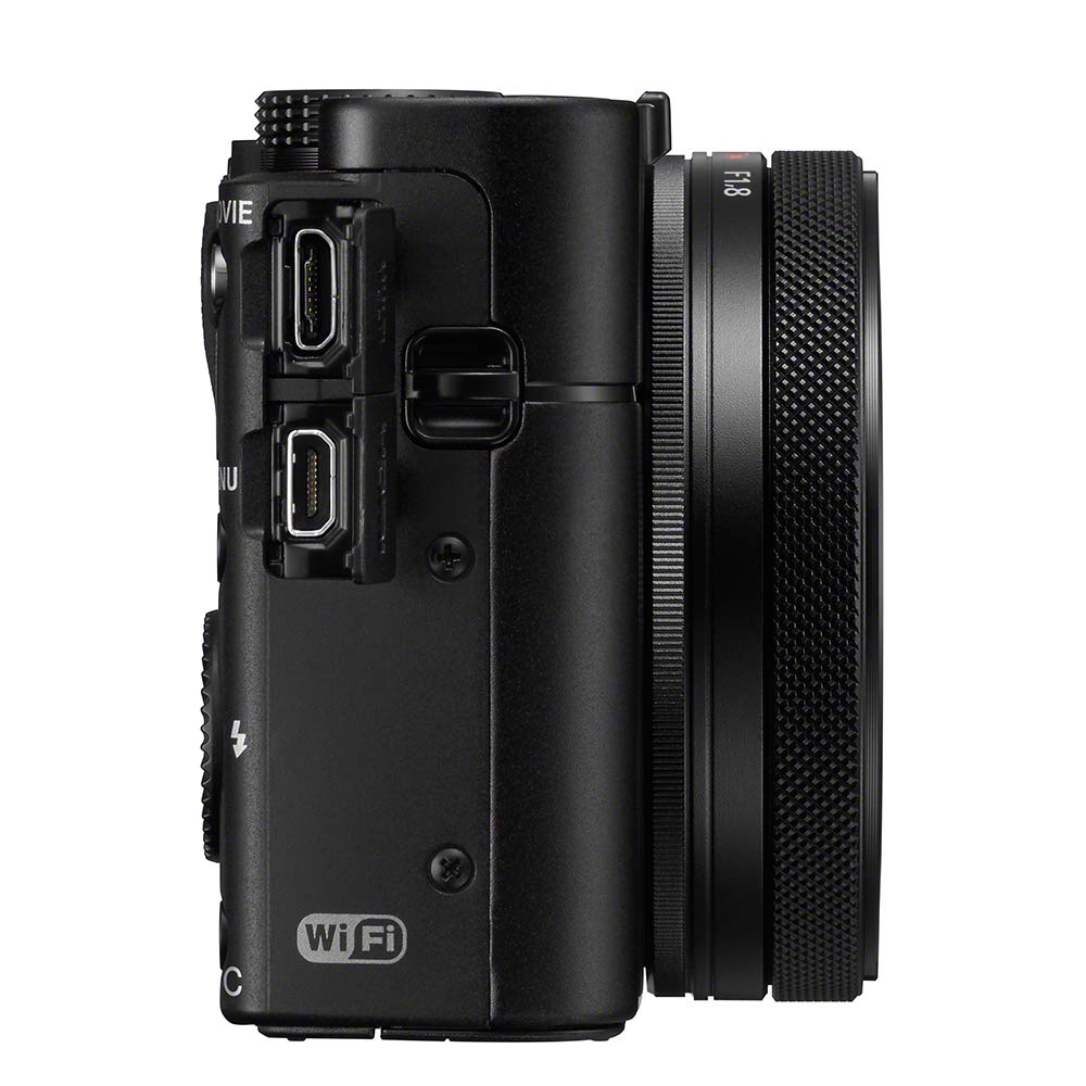 Sony RX100V Kompakt-Digitalkamera mit gestapeltem CMOS, optischem Zoom, neigbarem LCD und 4K-Videoaufnahme Cyber-shot (Schwarz) 1,0-Zoll-Sensor, 2,9x