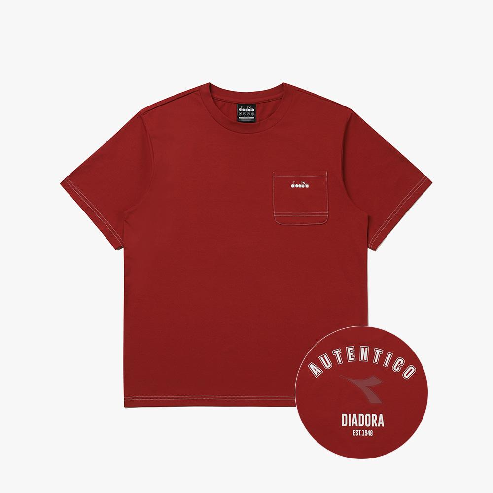 Diadora Airtex Pocket Short Sleeve T-Shirt Red