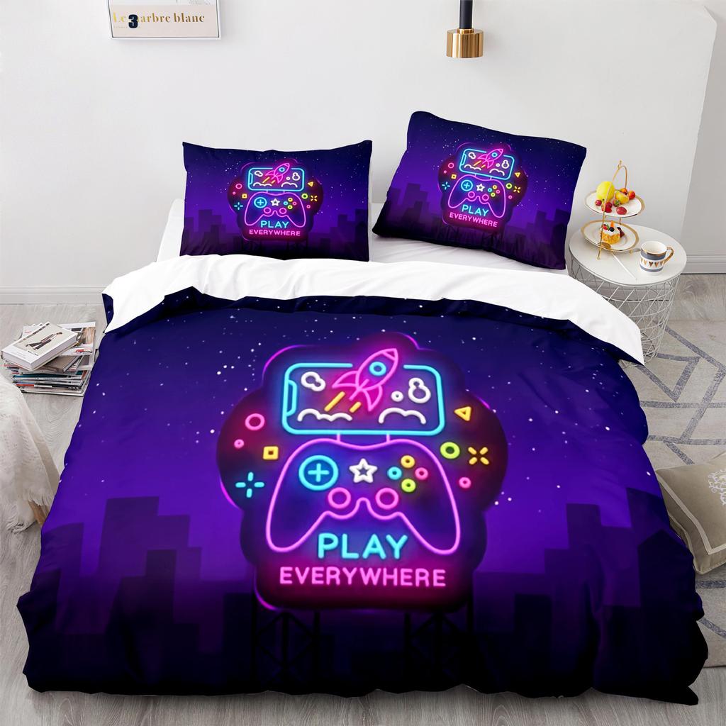 Digital Printing Three-Piece Gamepad Quilt Cover Size Quilt Cover 3D