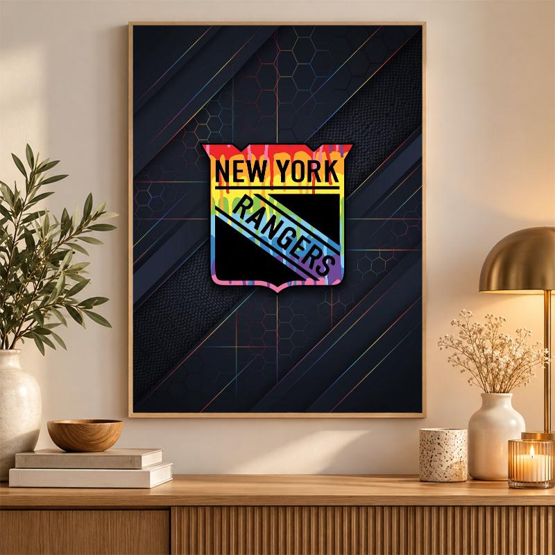 New York Rangers Diamond Painting Kit 5D Full Drill DIY Diamond Mosaic Wall Art Home Decor