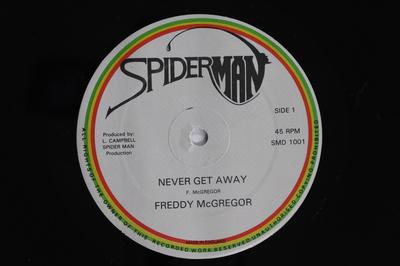 12inch Record FREDDIE MCGREGOR  JAH WALTON  Never Get Away  Jah Walton Chant SMD1001 SPIDERMAN UK Reggae Ska  Dub Used