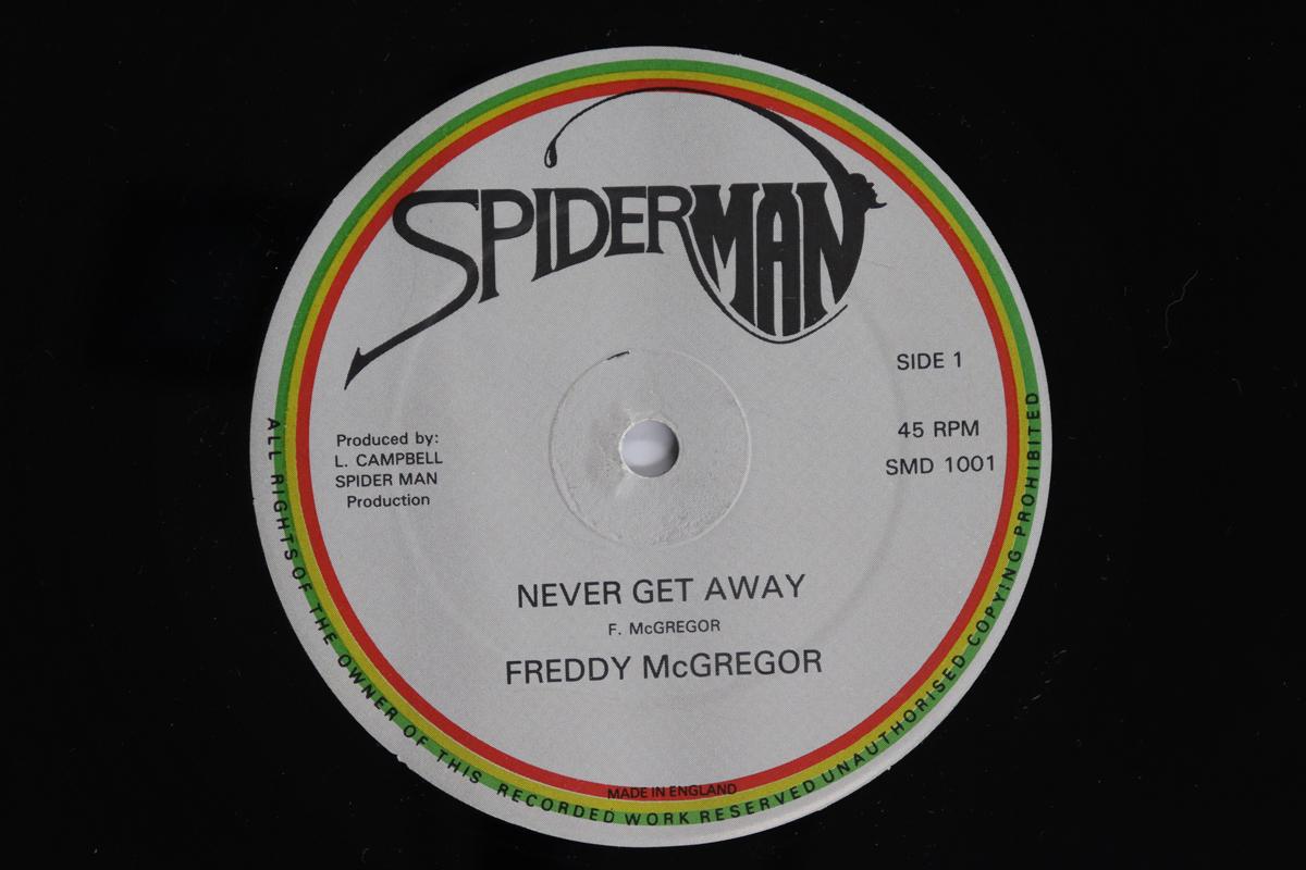 

12inch Record FREDDIE MCGREGOR JAH WALTON Never Get Away Jah Walton Chant SMD1001 SPIDERMAN UK Reggae Ska Dub Used