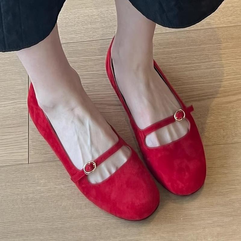 

Loafers Shoes Women Flats Suede Shallow Cozy Sport Shoes Shallow Dress Woman Sandals Summer 2026 Walking New Sandalias De Mujer 35 красный