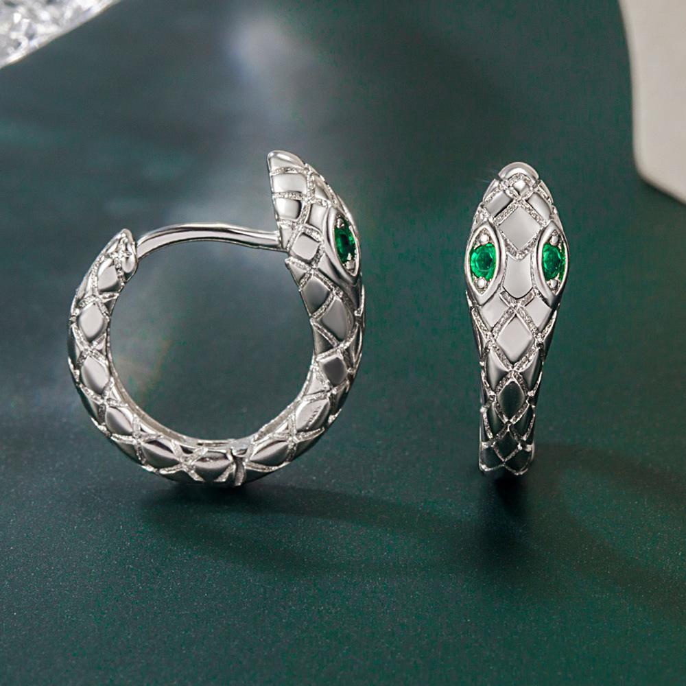 Fashionable Snake Zircon Sweet, Cute and Fashionable Earrings
