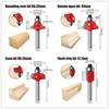 15pcs 1/4inch 8mm 6mm Router Bit Set Trimming Straight Milling Cutter for Wood Bits Tungsten Carbide Cutting Woodworking