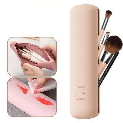 New Travel Makeup Brush Silicone Organizer Brush Pouch Bucket Container for Makeup Brushes Tools for Women Girls HZSSN01
