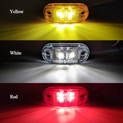 2/4Pcs 12v 24v Led Side Marker Warning Lights Trailer Trucks Caravan Side Clearance Marker Light Led Lorry Amber Red White Lamp
