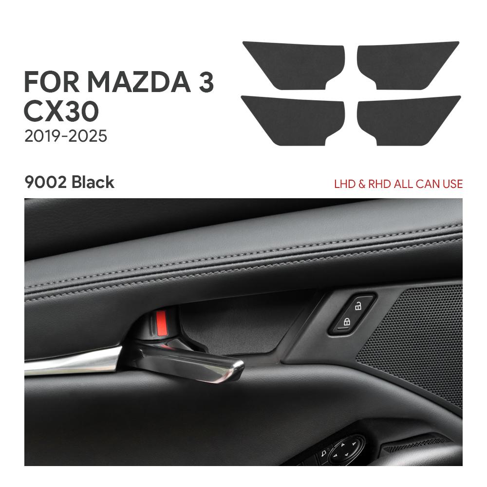 4PCS Top Suede Trim LHD RHD Sticker For Mazda 3 Axela BP CX30 CX-30 2019 2020 2025 2025 2025 2025 2025 Car Inner Door Bowl Panel
