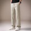 High-end Lyocell linen drape casual pants men's summer light and thin Japanese retro wide-leg straight loose trousers men
