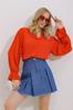 Women's Shirt New Season Fashion Green Sleeves Flounce Viscose Woven Shirt