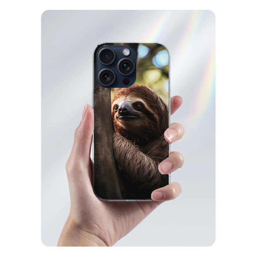Cute Sloth Clear Phone Case For Iphone 17 Air 16 Pro Max 15 Pro 14 Plus 17E 16E 11 13 12 Mini Cover Cases Fundas Cell TPU Capa S