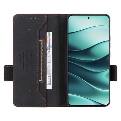 Pentru Xiaomi Redmi Note 14 4G (163,25 mm) Husă Portofel din Piele cu Clapă pentru Telefon cu Decor Hardware