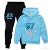 2 Stück Steal A Brainrot Kinder Trainingsanzug Set Anime 67 Six Seven Hoodies Hosen Neu Dünnes Sweatshirt Jogginghosen Anzug Kinderkleidung